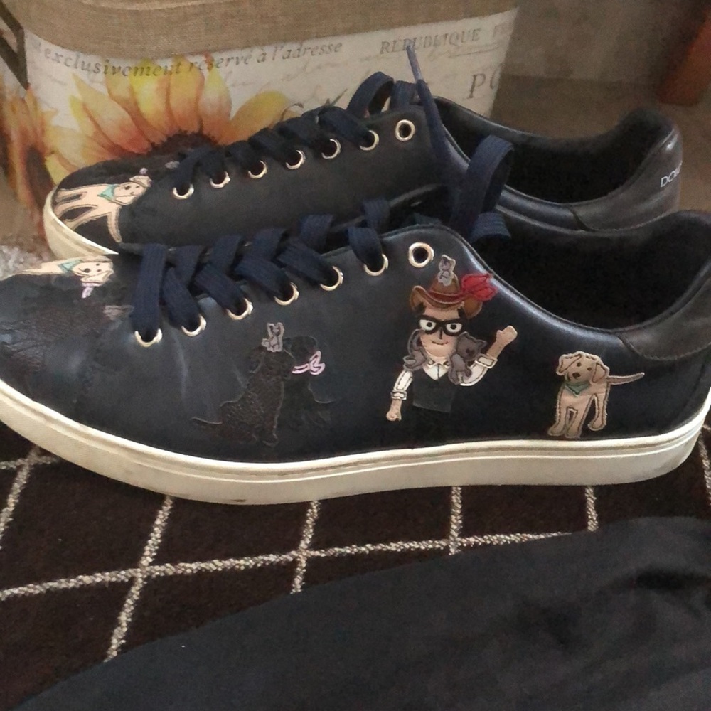 Limited edition authentic Dolce and Gabbana leather sneakers - Picture 5 of 9